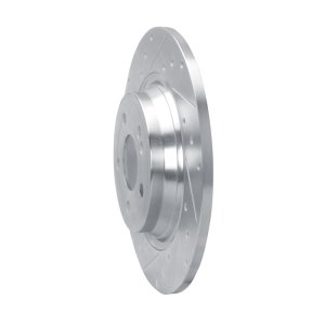 Mercedes-Benz EQB 300 Brake Rotor (1) - Rear Left - R1 Concepts - Drilled & Slotted - Silver - `20-`25